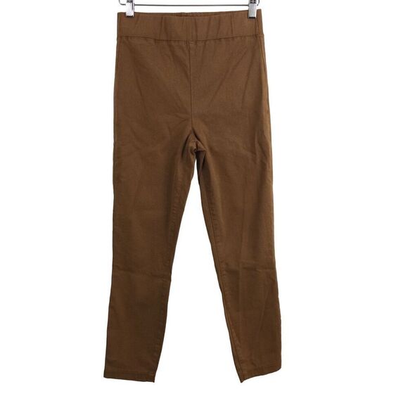 L'AGENCE Rosalie High Rise Pedal Pusher Pull On Crop Pants Java Brown Size Small - Picture 1 of 7
